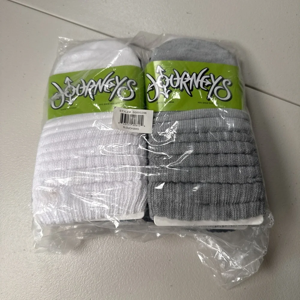 Journeys Slouch Socks Pack Of 6 Fits Shoe Size 4-10 Womens
